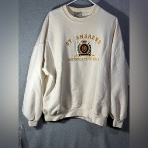Oarsman 913  ST ANDREWS BIRTHPLACE OF GOLF Sweater SizeL VINTAGE Read Descreptio
